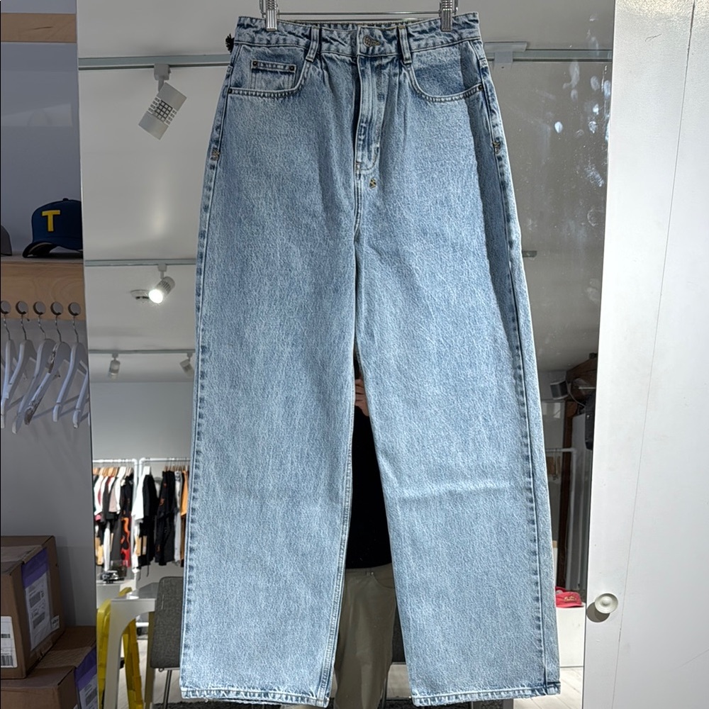 Ksubi Blue Flare Wide Leg Jeans High Waisted